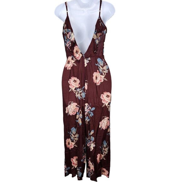 Show Me Your MuMu Jumpsuit SZ Small Cropped Floral Ruffle Jumpsuit - Picture 8 of 9